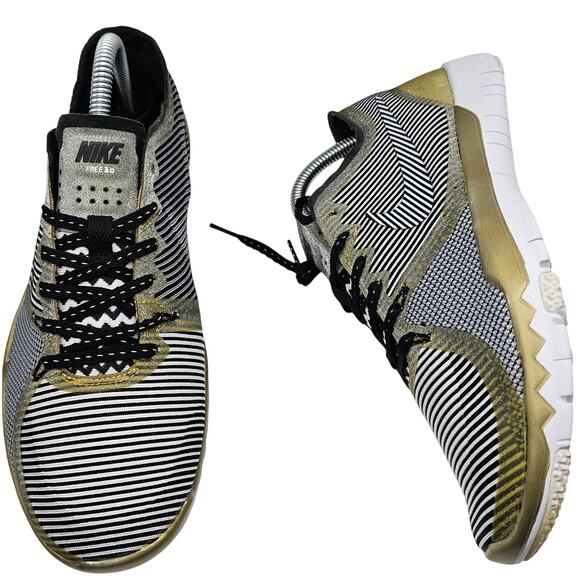 Nike Free Trainer 3.0 Super Bowl 50 Mens 7 Shoes Black Gold Athletic Gym main image 4